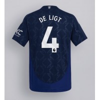 Dres Manchester United Matthijs de Ligt #4 Gostujuci 2024-25 Kratak Rukav